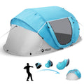 VILLEY 4 Persons Pop Up Tent Automatic Setup Camping Beach Tent Waterproof Tent