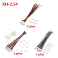 10 Sets Xh2.54mm Wire-cable-con<wbr/>nector,2/3/4 Pin Male Female