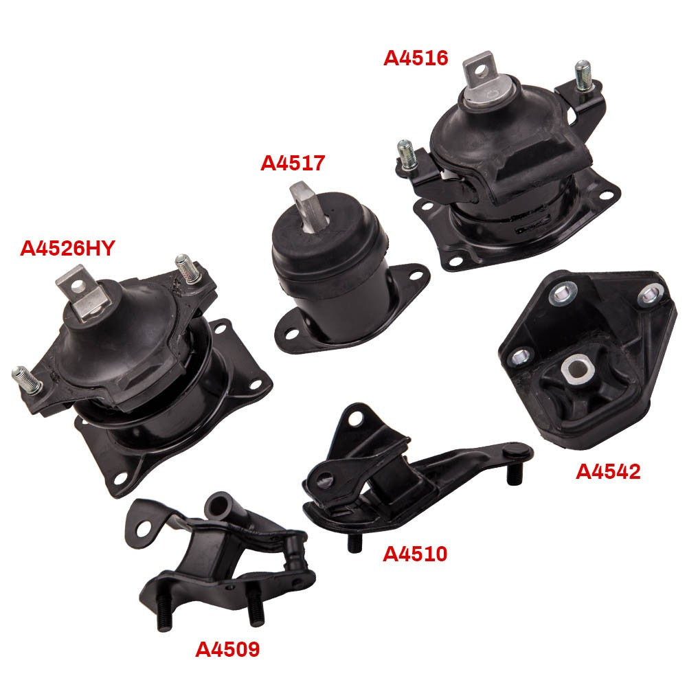 6X Motor & Trans Mount Set For Honda Accord 2.4L 03 04 05 06 07 A4542