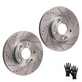 Front Drilled&Slotted Brake Rotors for Hyundai Elantra Coupe 2013-2014