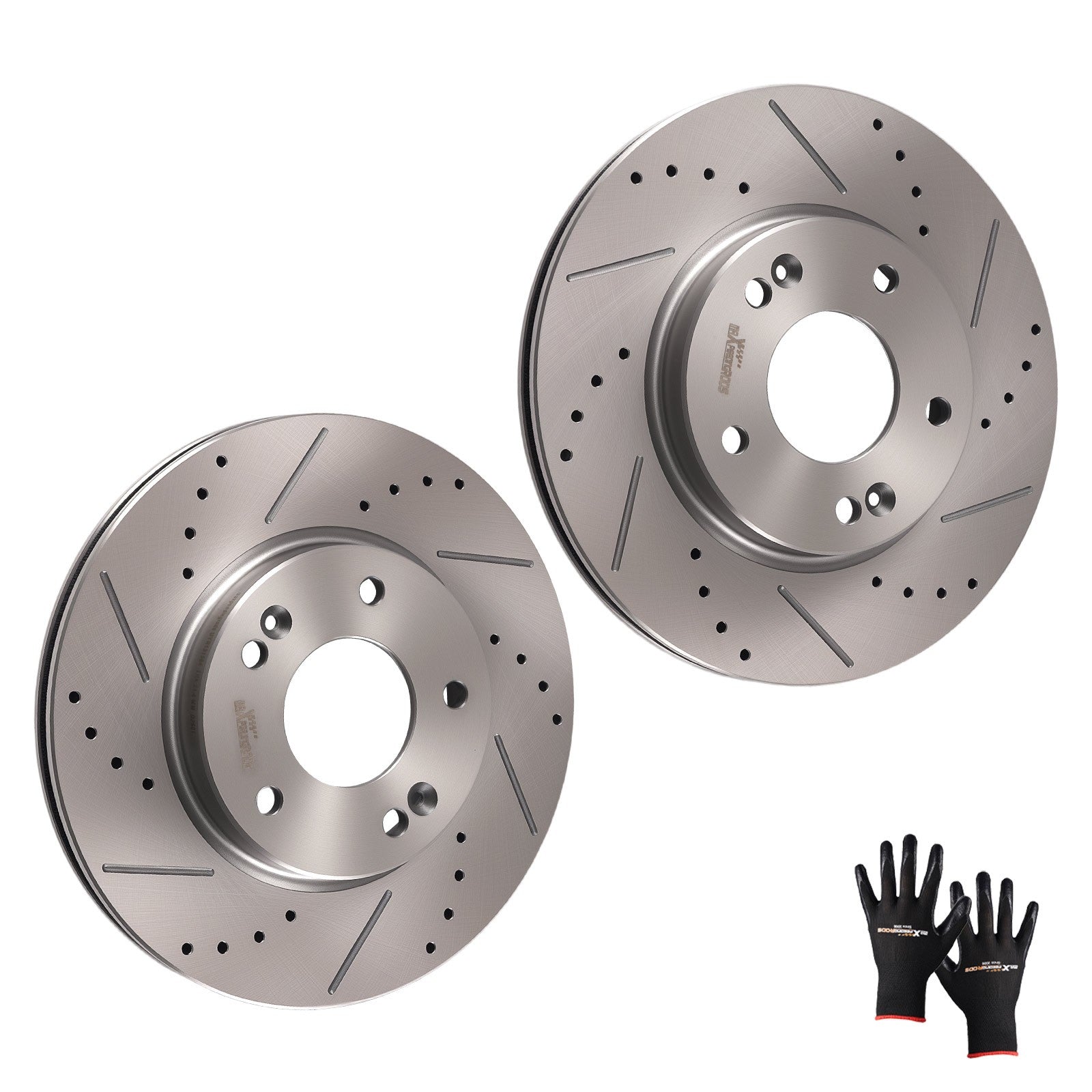 Front Drilled&Slotted Brake Rotors for Hyundai Elantra Coupe 2013-2014