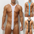 Stylish Mens Sexy Leotard Briefs Nightclub Wear Stretchy See Through