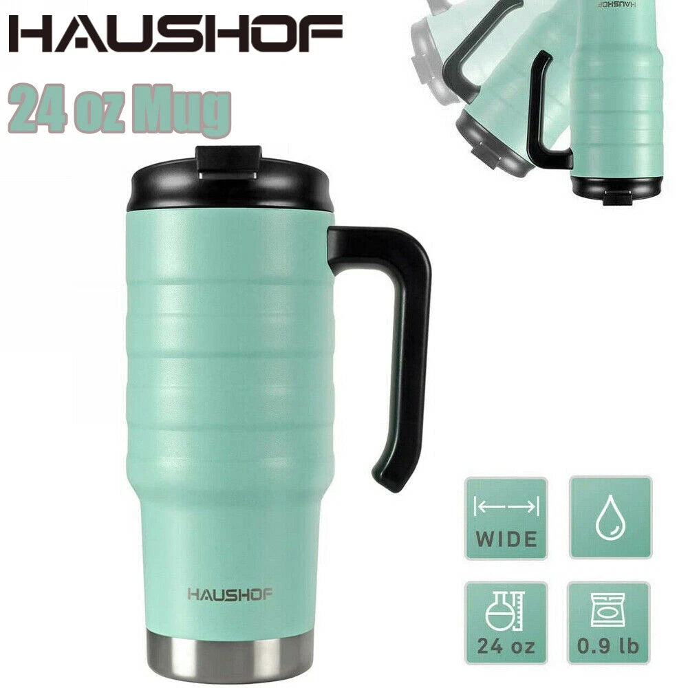 Haushof 24oz Stainless Steel Travel Mug Double Wall Vacuum Insulated