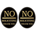 2 Pack No Soliciting For Acrylic Signs For Door Clear And Humorous