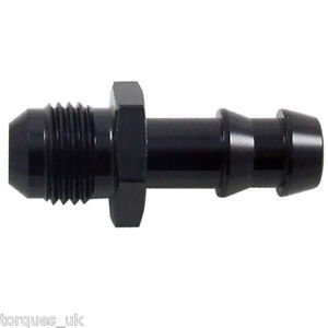 AN-6 Male To 1/2" Hose Barbed Fitting In Black by Unbranded
