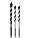 Tungsten Carbide Tip Multi-Material Drill Bits 6-8-10mm 3pc–Glass, Tile, Wood...