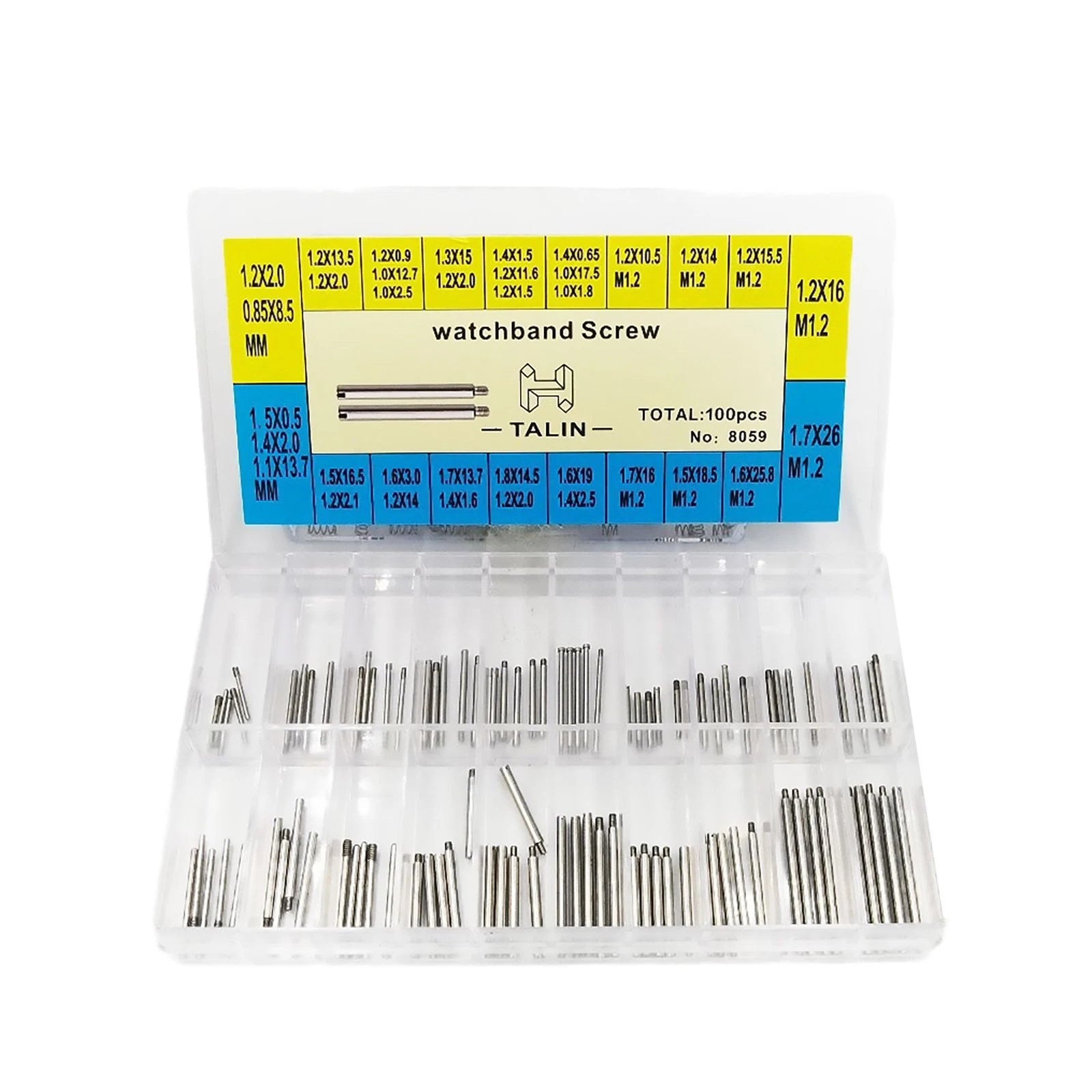 20 Size Stainless Steel Watch Screw Assortment For Rlx Watch Band
