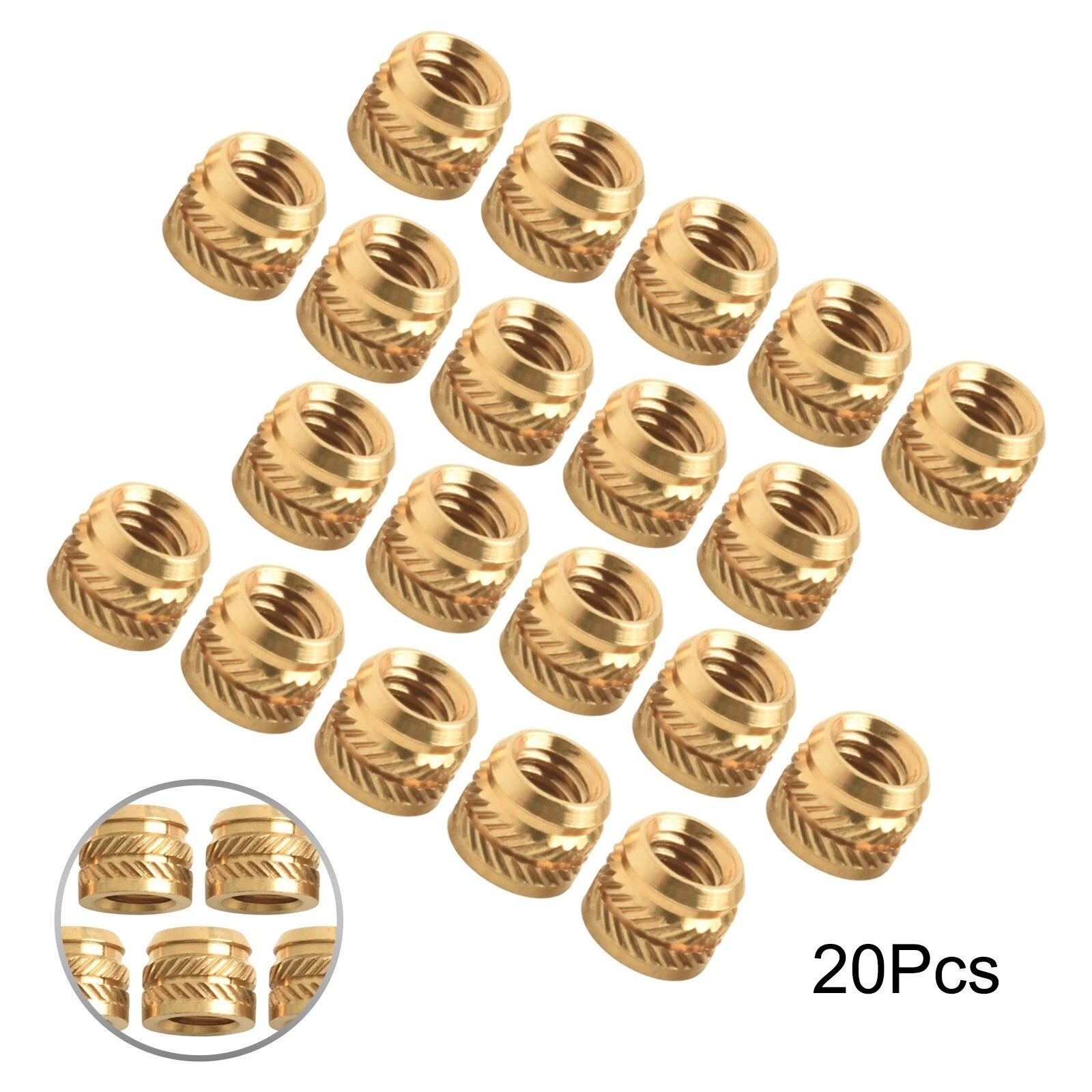 Brass Nuts Threaded Heat For Plastic Inserts Kit 1/4-20 Thread