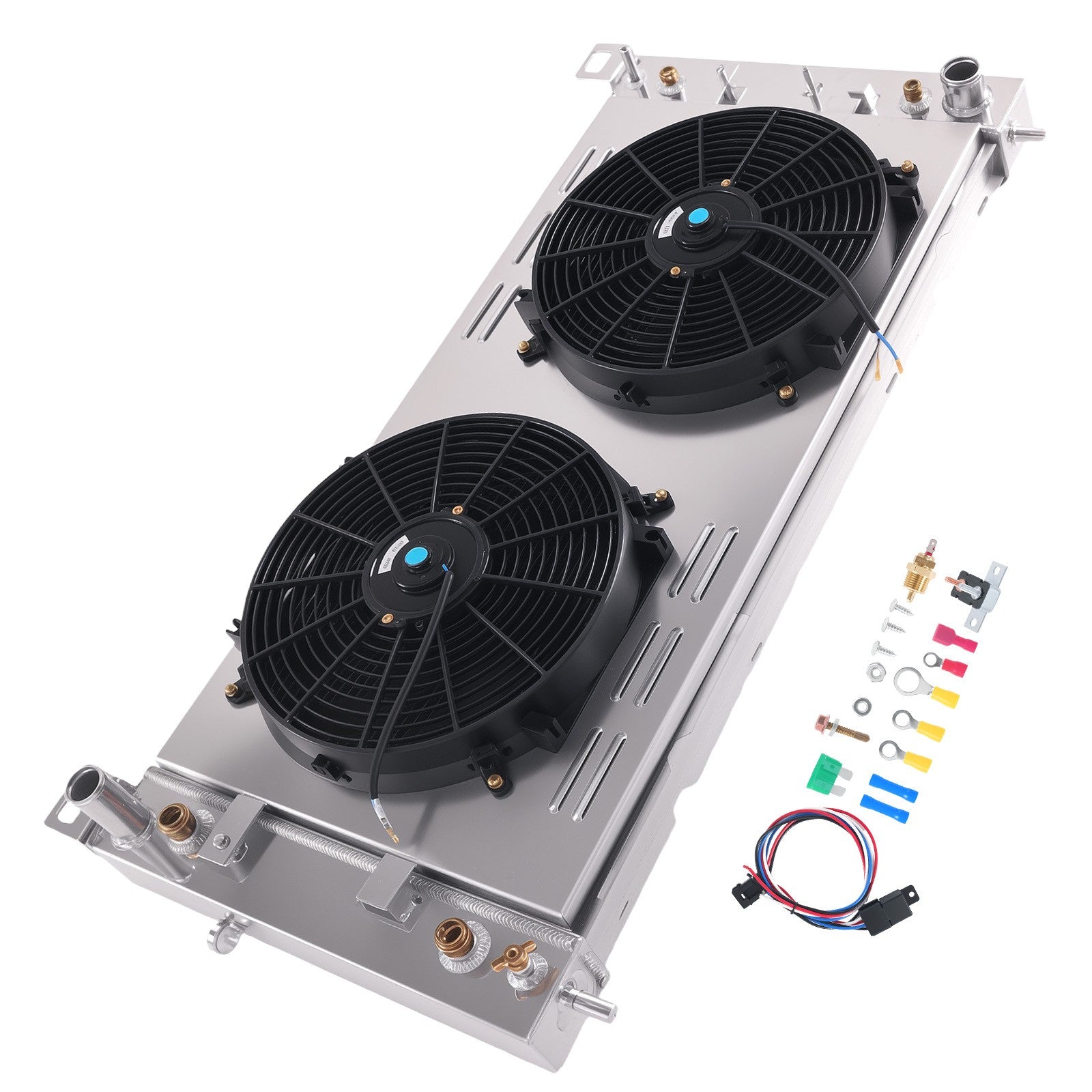 3 Row Aluminum Radiator Shroud Fan for Chevy Suburban Tahoe Escalade
