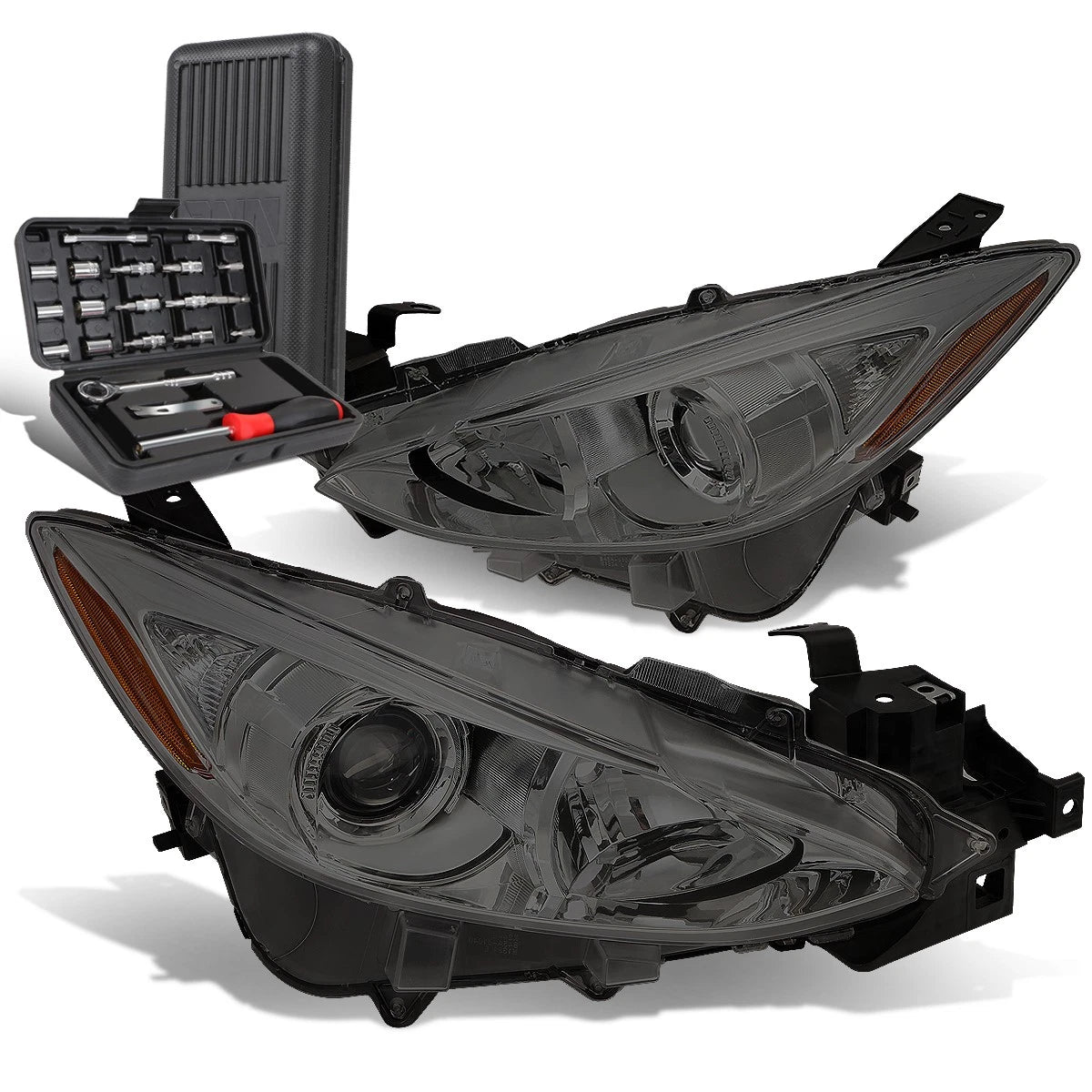 For 2014-2016 Mazda 3 Pair Smoked Amber Signal | Built Supply Co