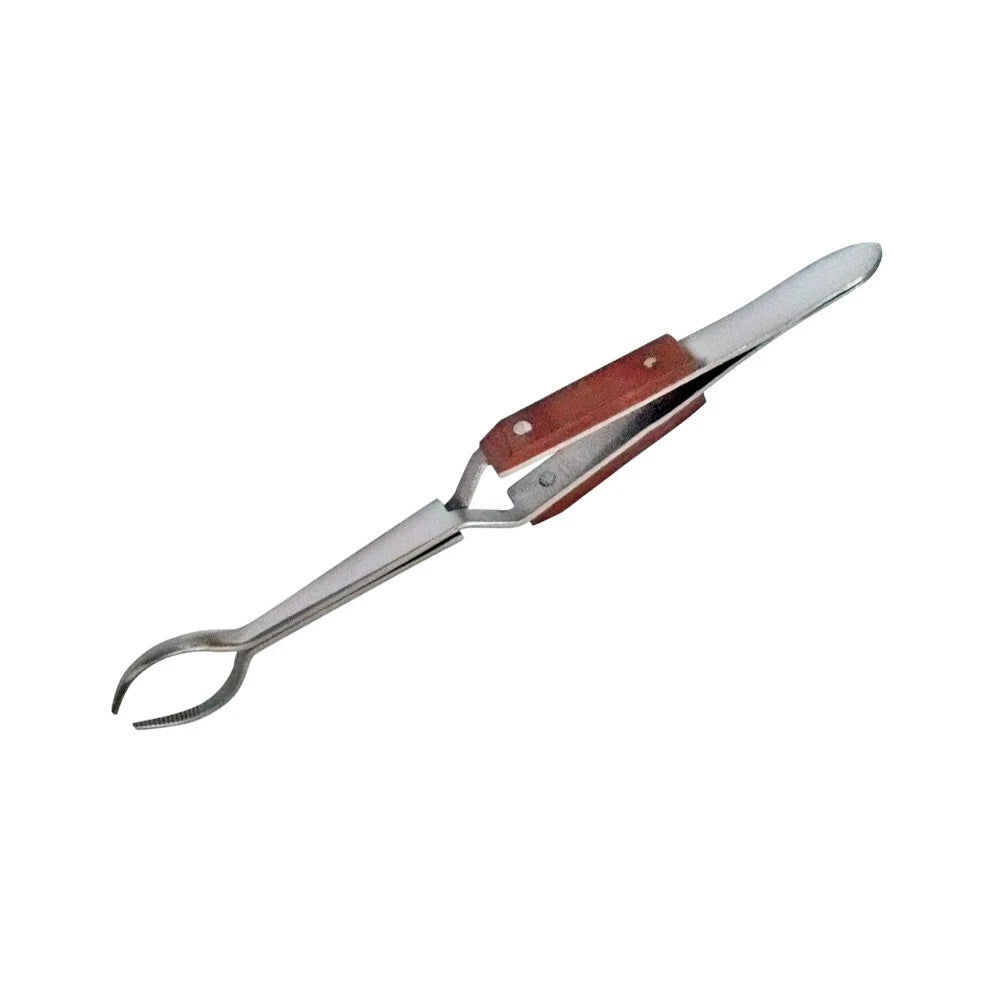 6-1/4" Round Fiber Grip Soldering Tweezers Self-closing - Jewelry