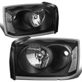 Fit 05-07 Dodge Dakota Factory Style Black Housing | Built Supply Co
