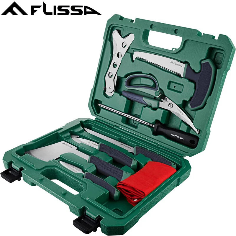 Flissa Hunting Field Dressing Kit Hunting Knife Set With Skinning