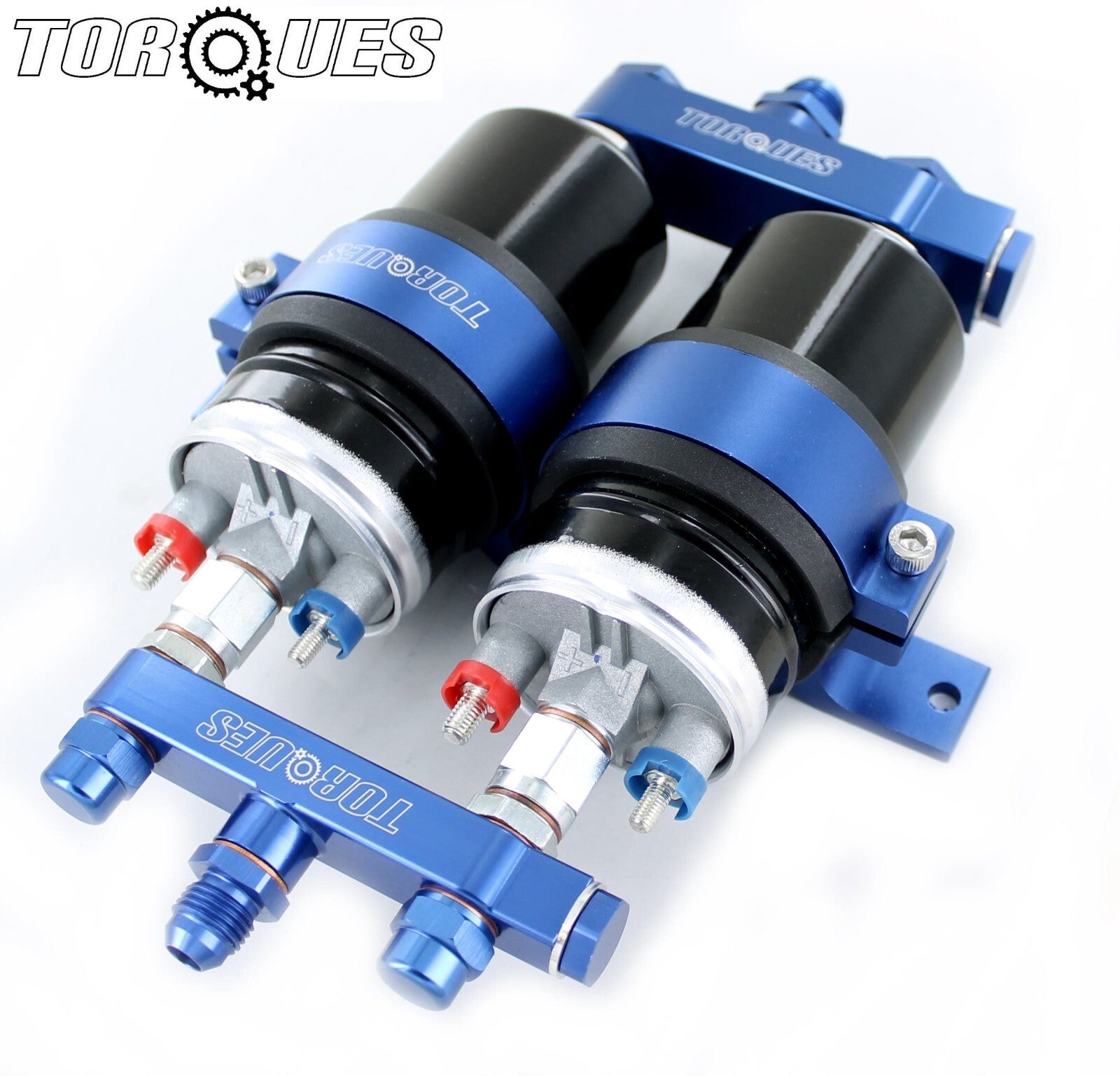 Twin Sytec Otp 044 Fuel Pump Aluminium Assembly an-8 Out , an-10 in