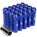J2 7075 Forged Aluminum M12x1.25 9 Cm Open-end Lug Nut Set W/adapter