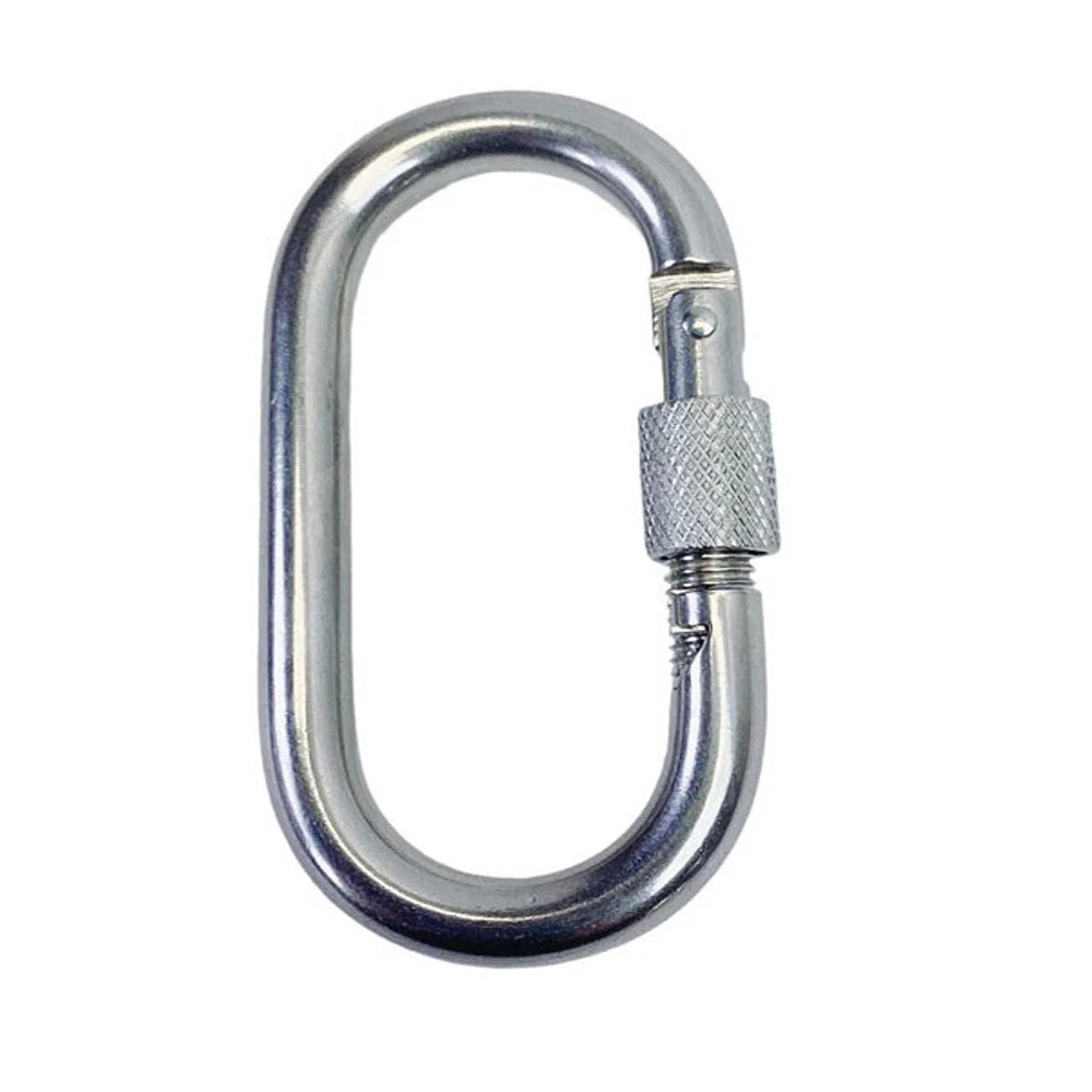 5/16" Stainless Steel Oval Locking Nut Quick Link Carabiner Spring