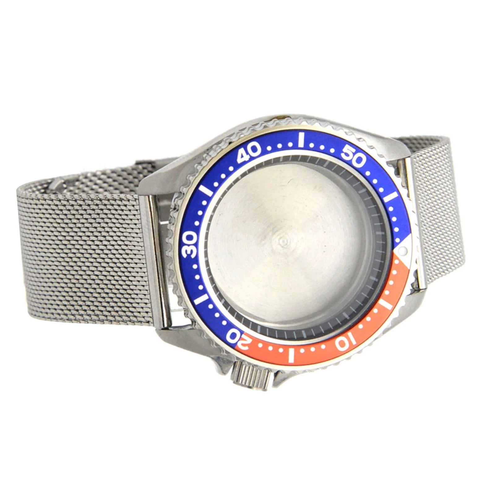 42mm Blue+orange Steel Watch Case Bezel Strap Band | Built Supply Co