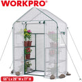 WORKPRO Mini Walk-in Greenhouse 56"X28"X77" 3Tier Portable Gardening Green House