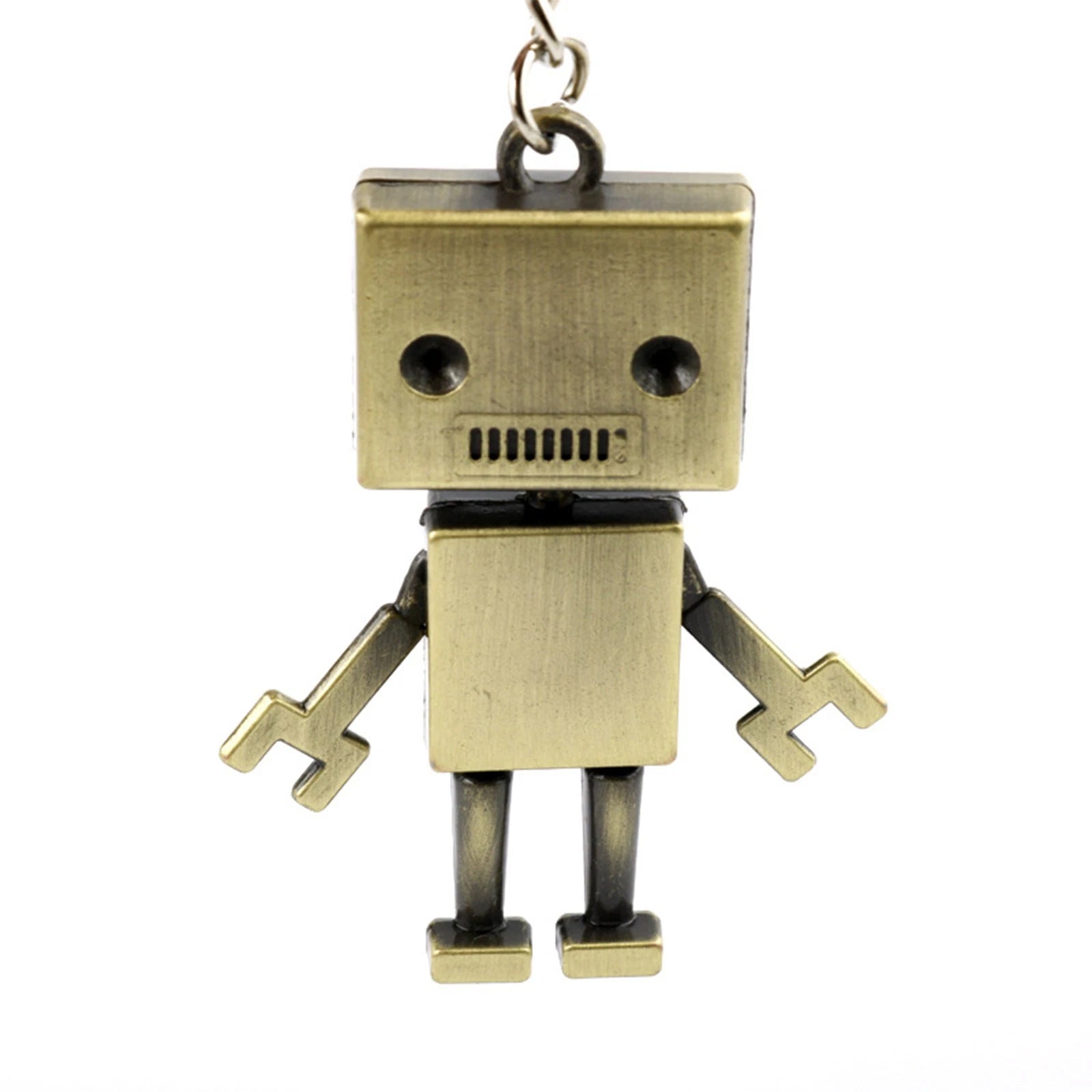 1*cute Movable Metal Robot Keychain Keyring Key Chain Ring Bag Purse