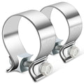 2 x 3" OD Narrow Band Exhaust Clamp Muffler Pipe Sleeve Coupler