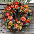 Autumn Garland With Pumpkins For Door Wall Decor 40/45cm Orange Pe