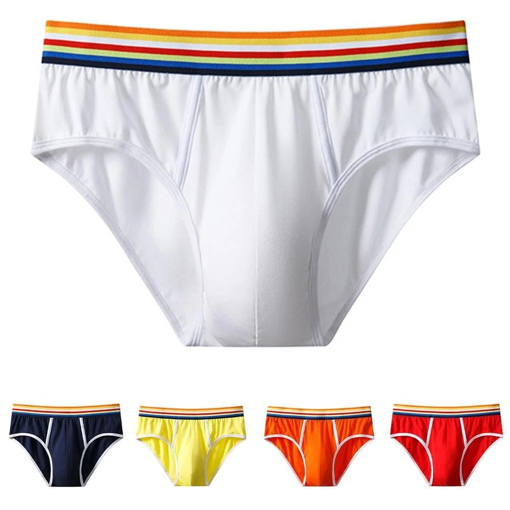 Quality Men's Breathable Underwear Mid Waist Cotton Briefs In
