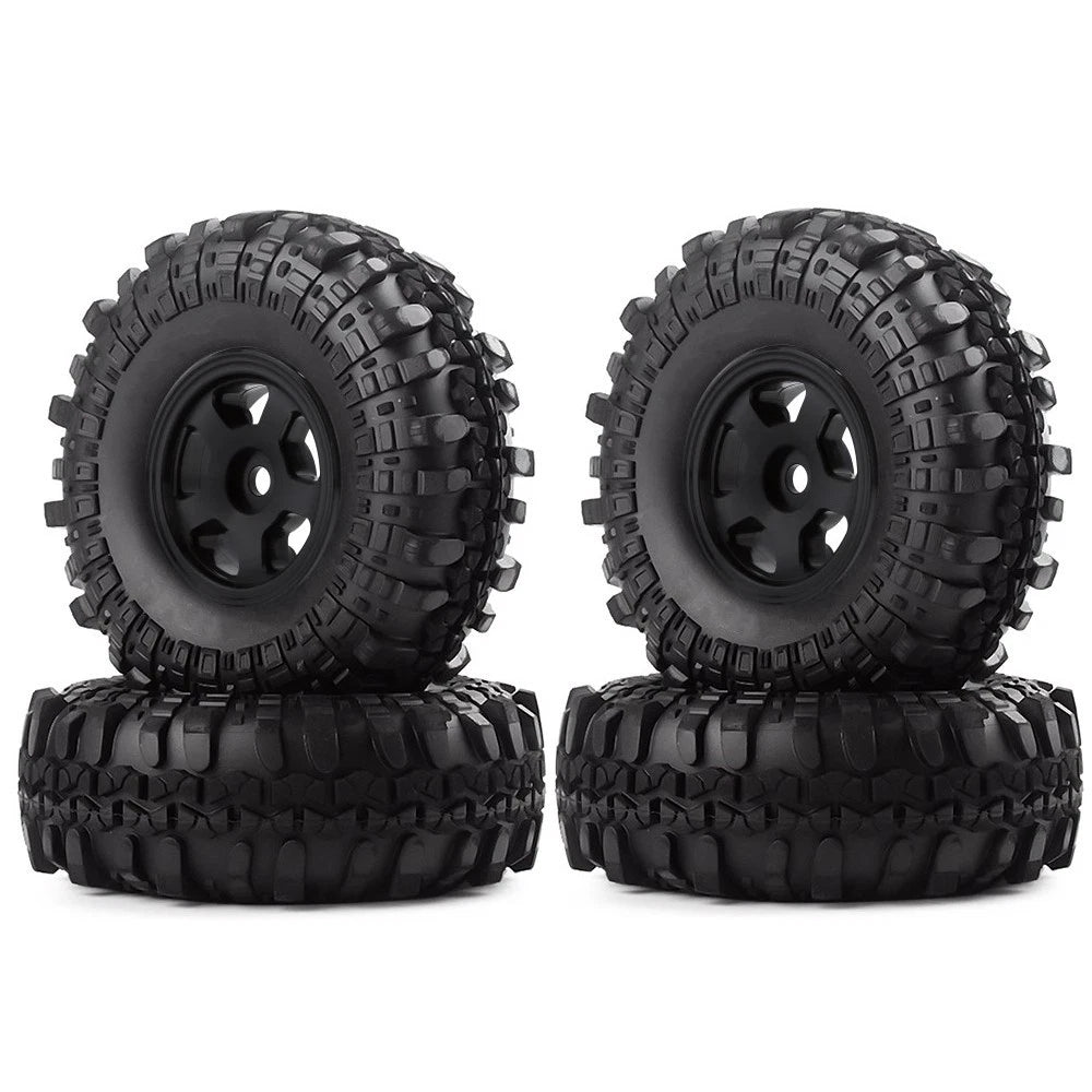 Durable Beadlock Micro Car Wheels Tires For 1/24 Rc Axial Scx24 90081