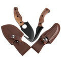 Fixed Blade Survival Hunting Knife 2PC Full-Tang 7" Gut Hook 6.5" Skinning Knife