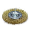 4" Crimped Wire Wheel Brush Brass Coated