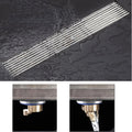 Rectangular Stainless Steel Floor Drain Strip 20 Cm 30 Cm For Shower