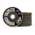 10 Pack 4.5" x 7/8" Black Hawk 80 Grit Zirconia Flap Disc Grinding Wheels T27