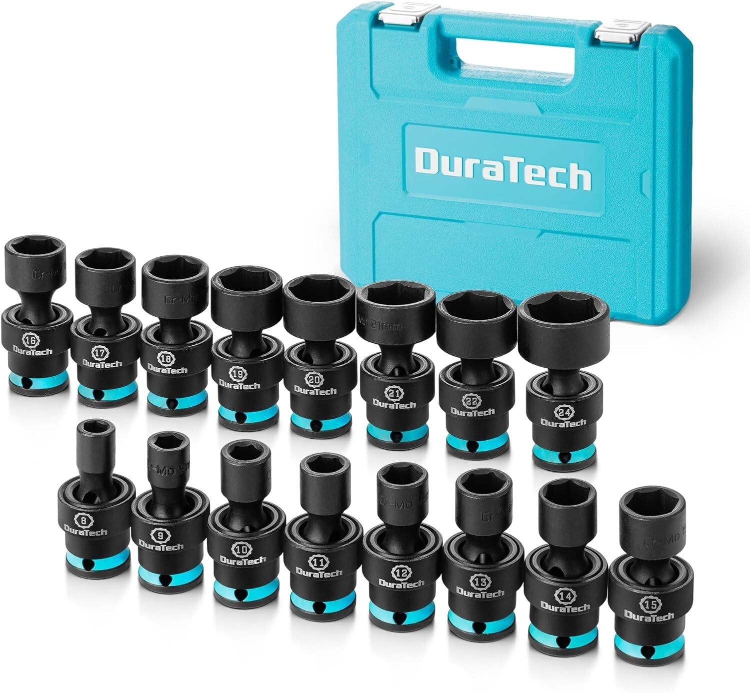 DURATECH 3/8" Drive Swivel Socket Set 16 Pieces by DURATECH