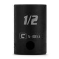 Capri Tools Shallow Impact Socket, 3/8 in. Drive, 12-Point, SAE 5/16