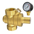 Long Lasting Brass Water Pressure Regulator With Integrated Gauge 3/4