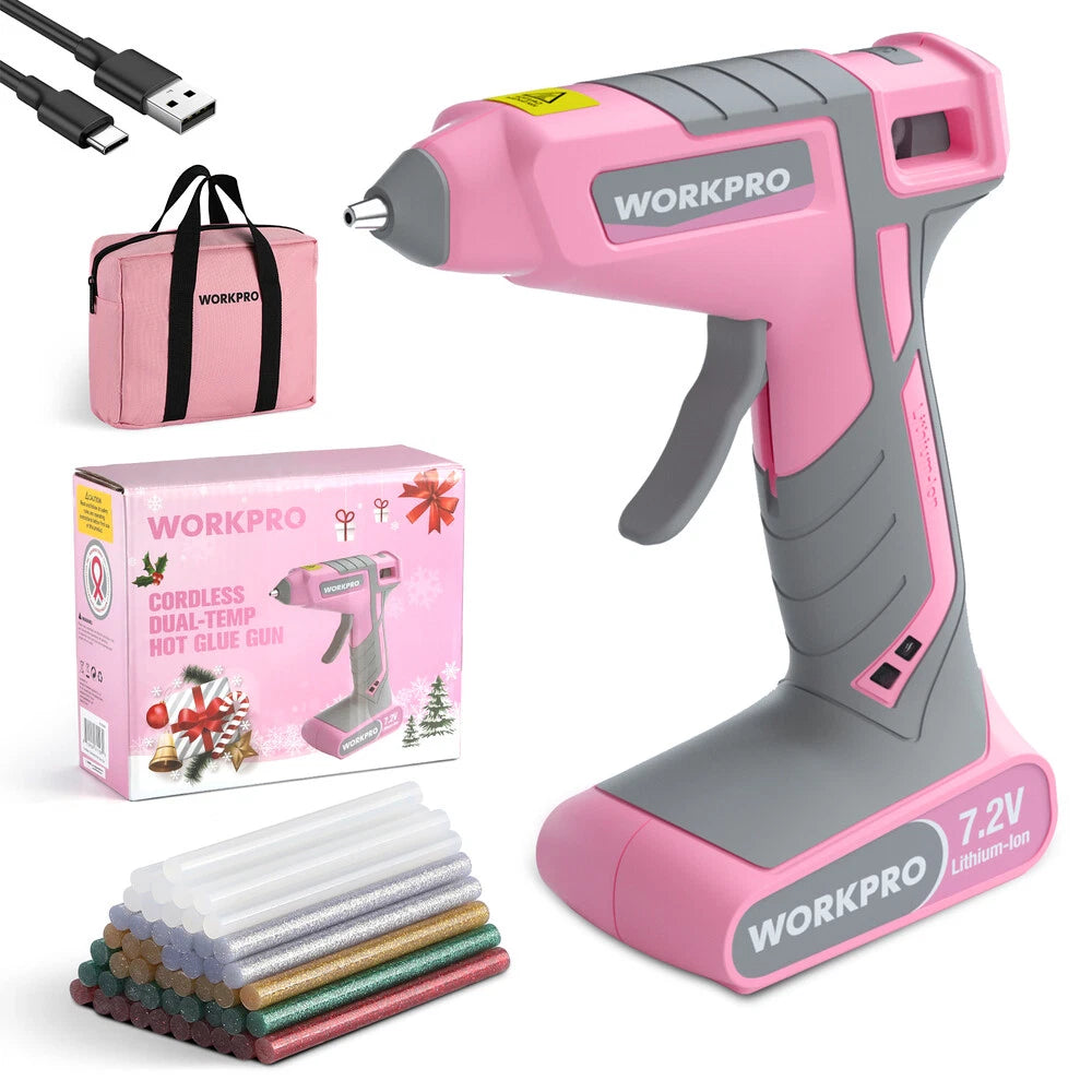 Workpro 7.2V Cordless Hot Glue Gun Dual-temp Glue | Built Supply Co