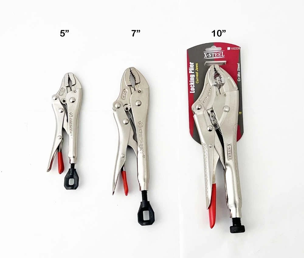 5,7,10" Set Expert Quality Cr-mo Locking Pliers Vice Grip Curve Jaw 3