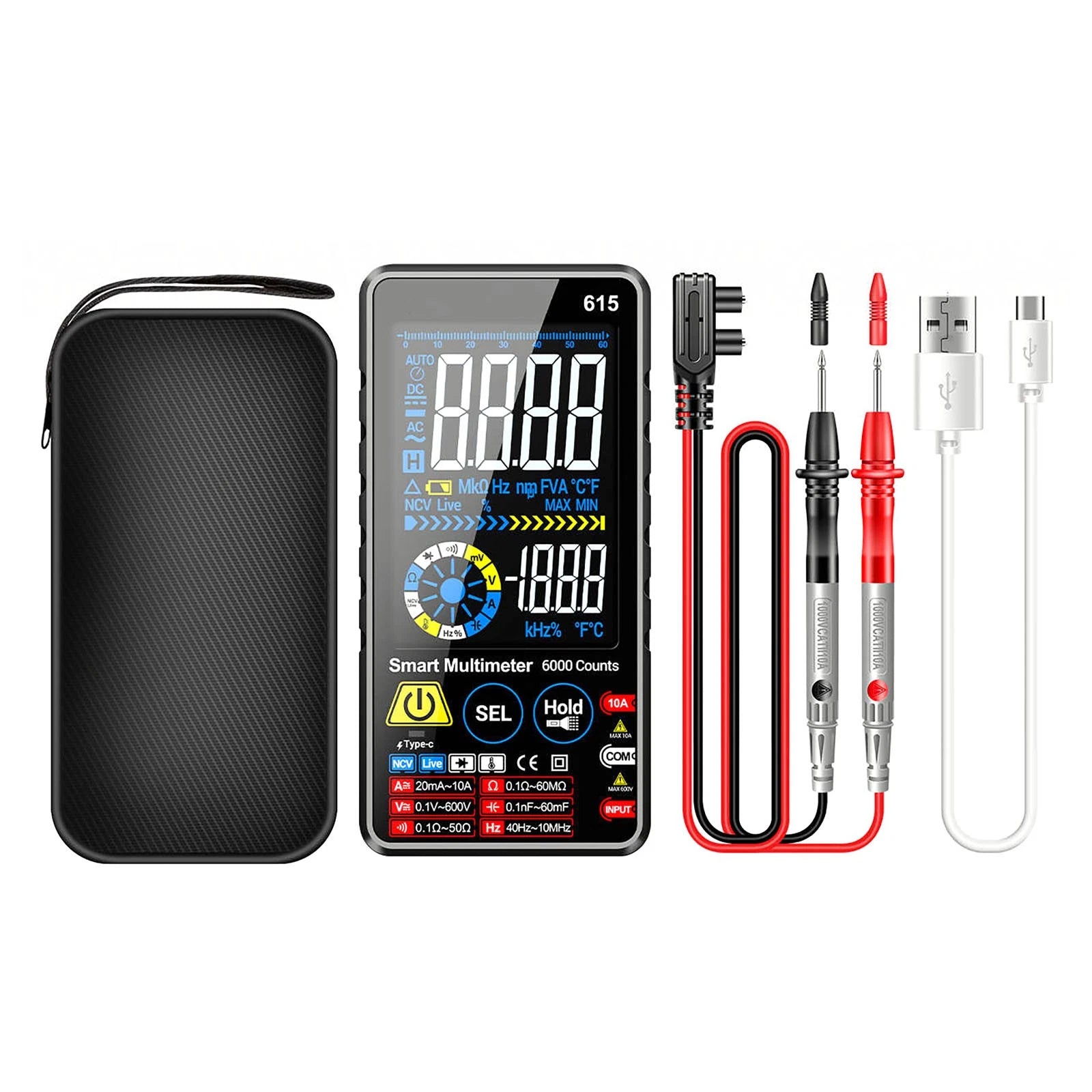 Digital Multimeter Tester 6000 Counts Auto Ranging | Built Supply Co