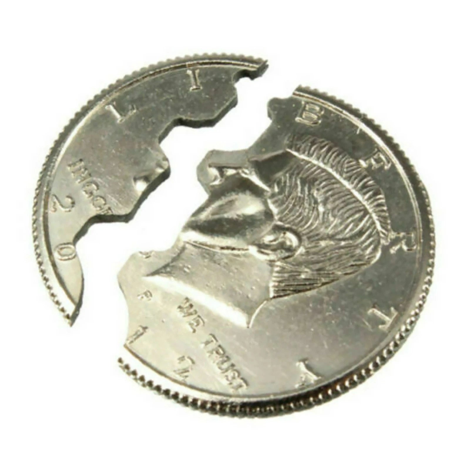 Creative Mouth Close-up Magic Bite Out Quarter Magic Trick & Restored
