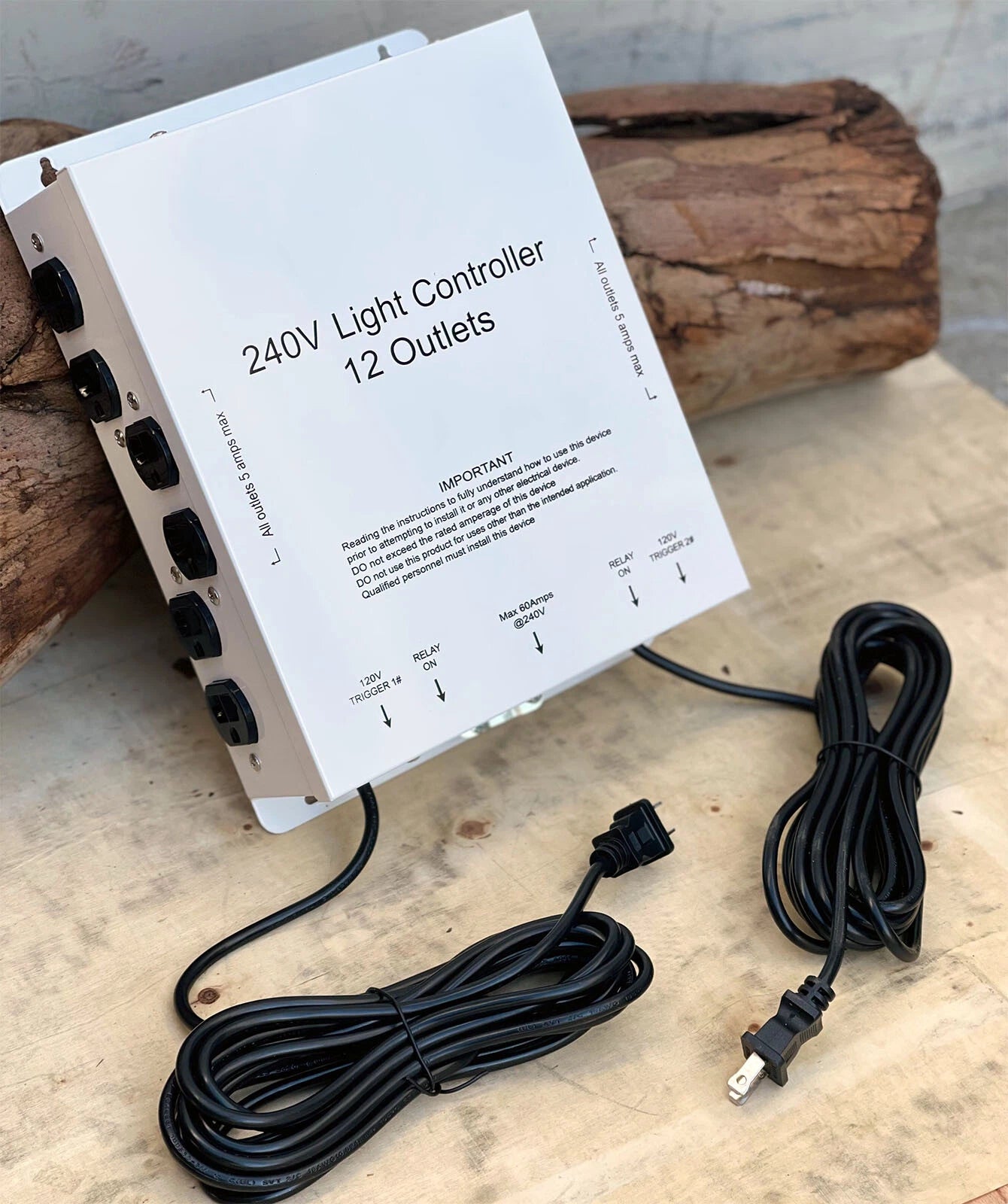 Mlc 12 Outlet Led Master Light Relay Controller 240V 60a Metal Box
