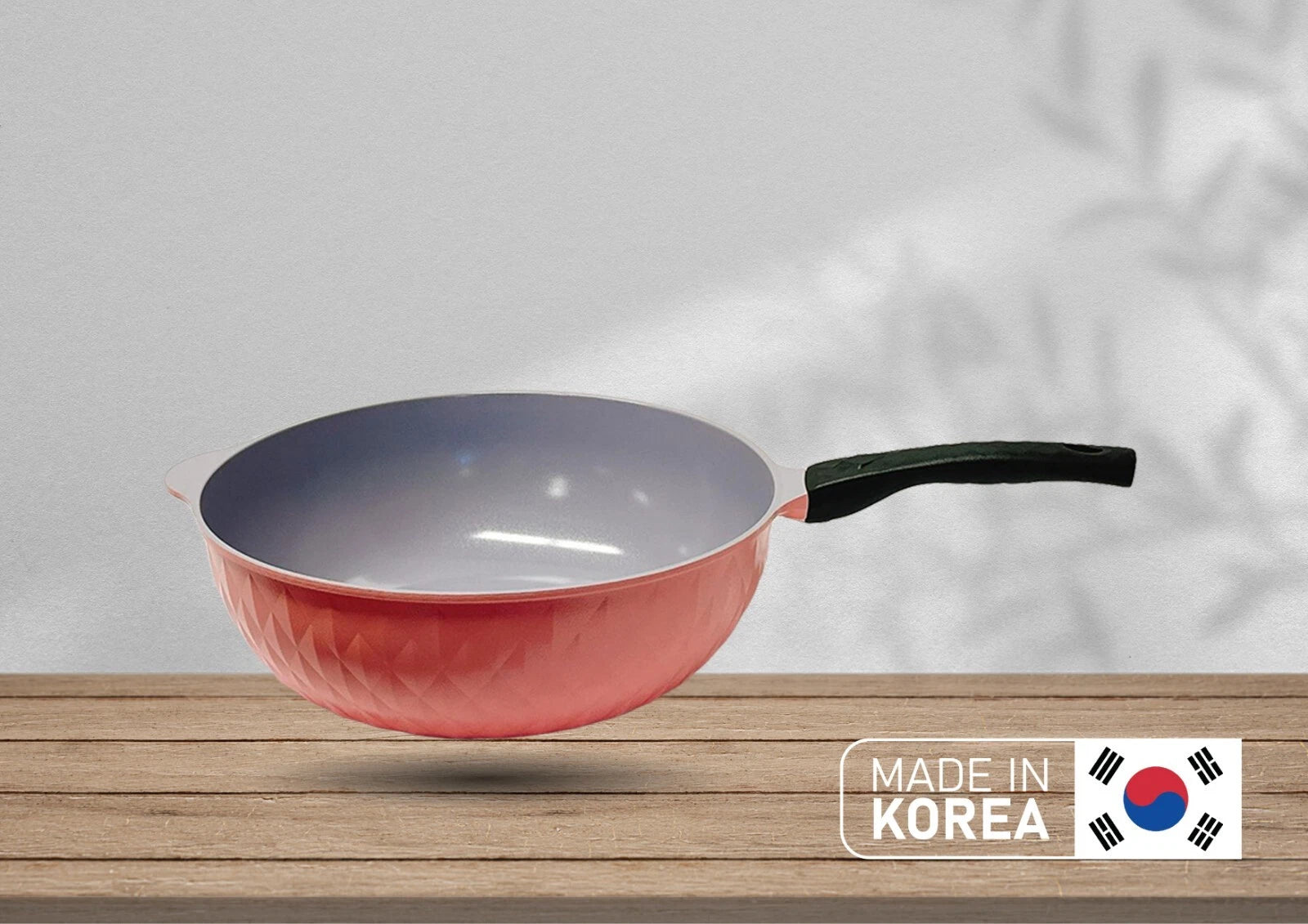 Made In Korea| Non-stick Ceramic Frying Wok Pan Interior Exterior Pan