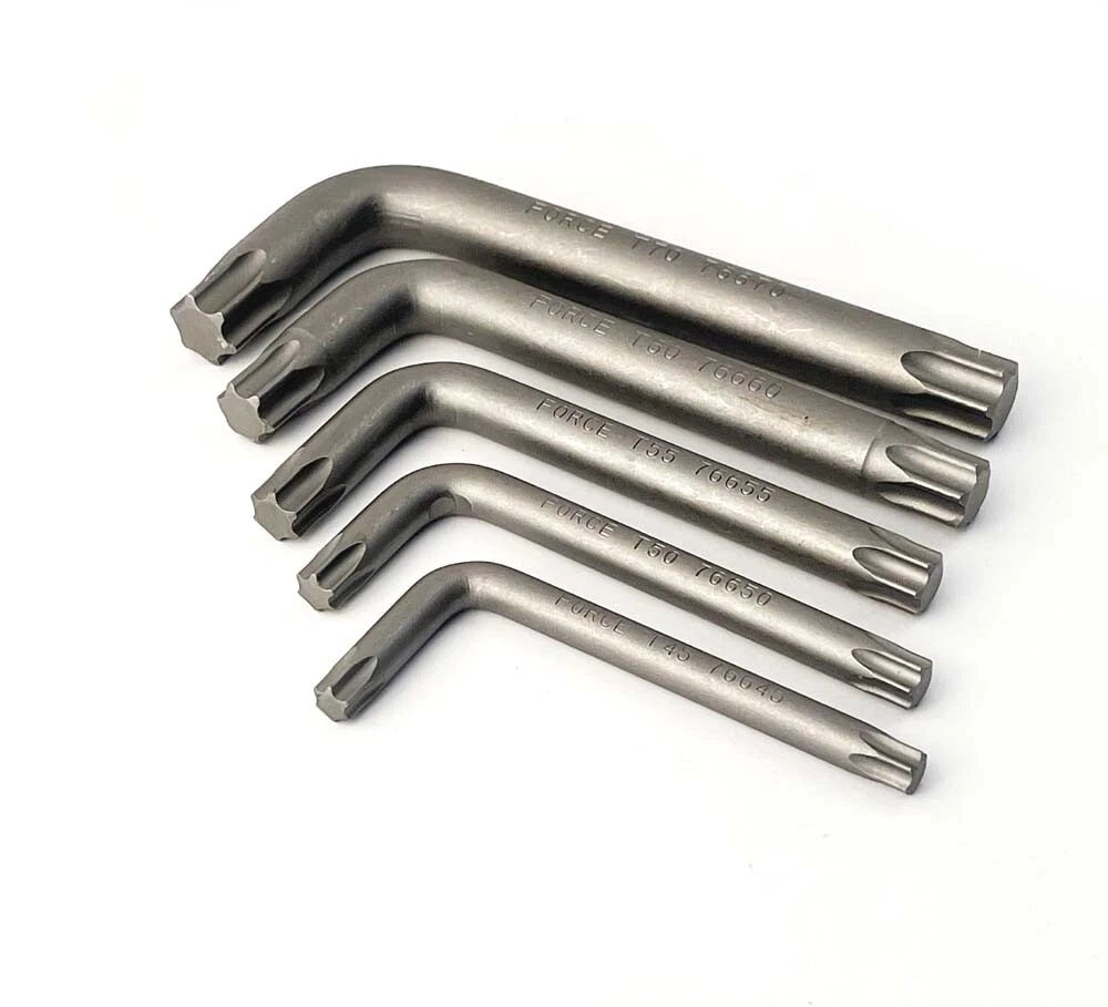 Force 766 S2 Steel L Type Star Torx Torque Key Wrench Options:t6-t70