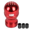 J2 Universal Aluminum Shift Knob Red Teardrop Shape Design W/ Thread