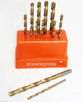 1/16" TO 1/4 "ROUND SHANK TITANIUM 13 PC HSS HIGH SPEED STEEL DRILL BIT SET
