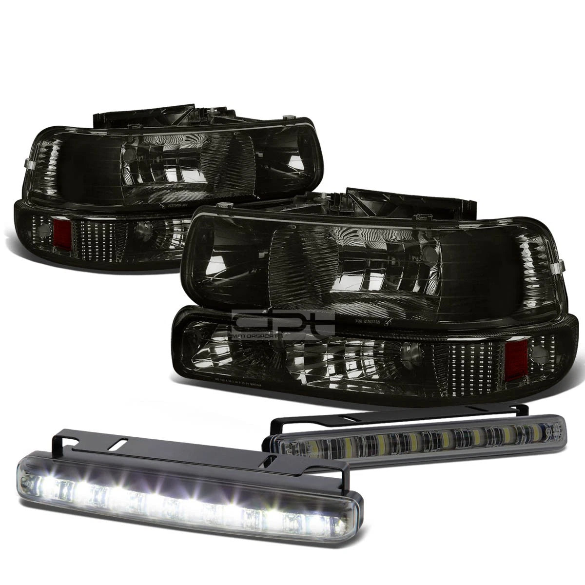 Smoked Housing Clear Lens Headlight+bump<wbr/>er+LED | Built Supply Co