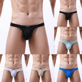 Low Rise Breathable Mens Ice Silk Mesh Underwear Tback G String Briefs
