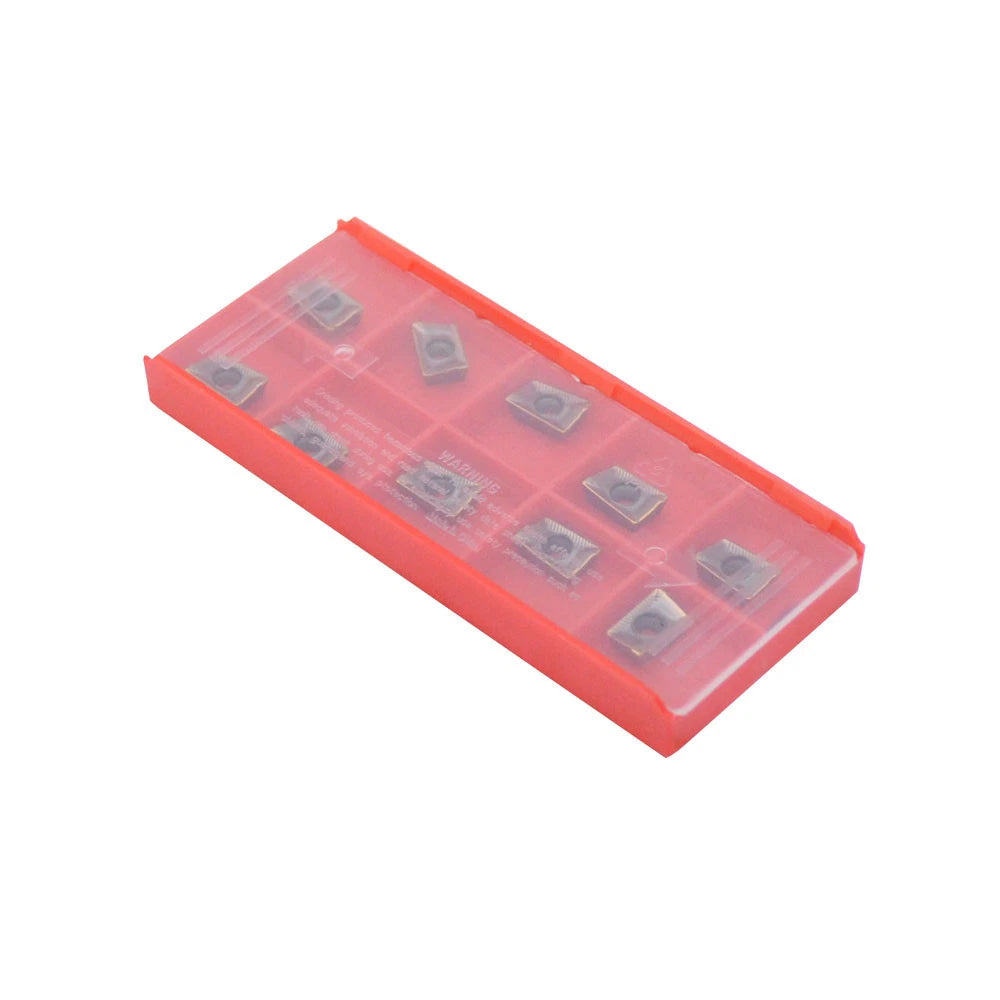 Set Of Indexable Uncoated Apkt1003 Inserts With Plastic Case