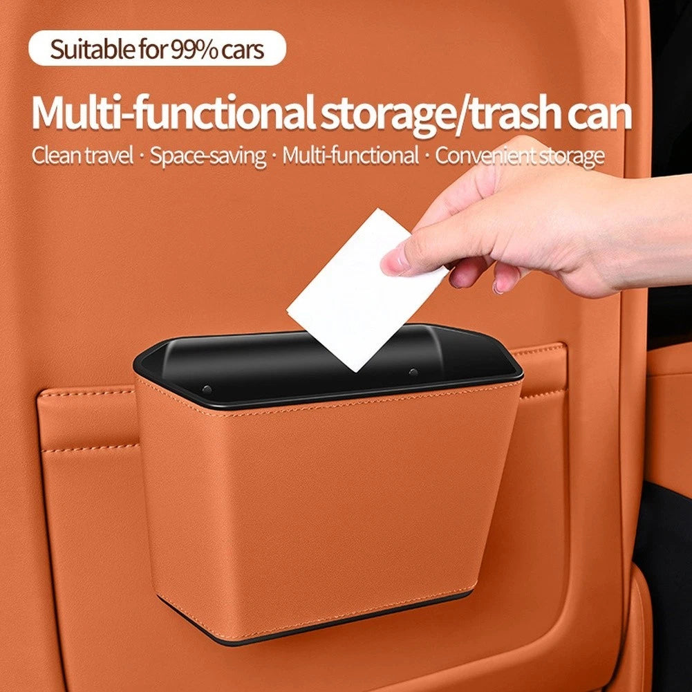 Car Trash Can And Storage Bin With Umbrella Holder For Efficient