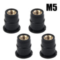 Motorcycle Windshield Rubber Nuts M5 Vibration | Built Supply Co