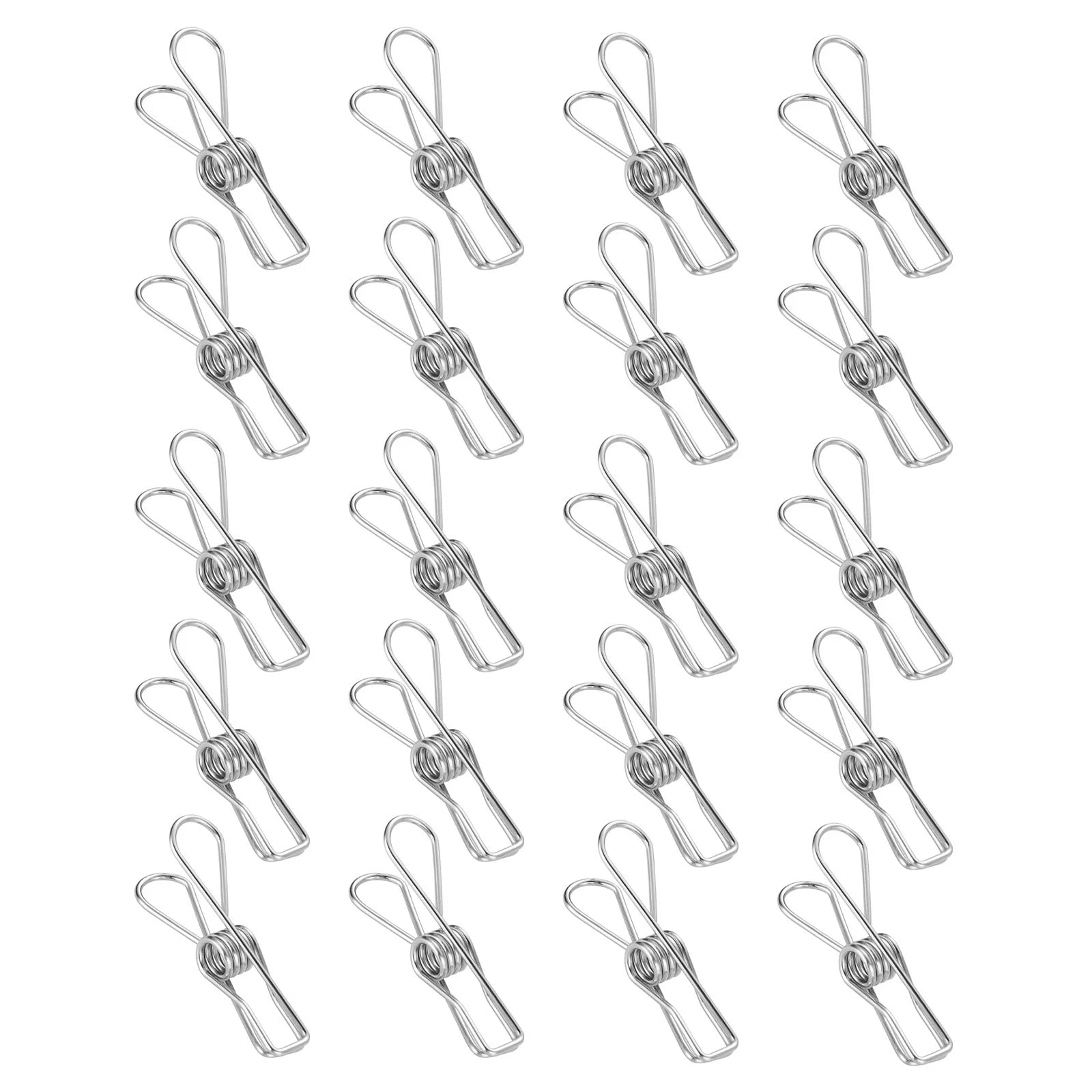 20*metal Wire Clips Clamps Stainless Steel Washing Line Clothes Pegs
