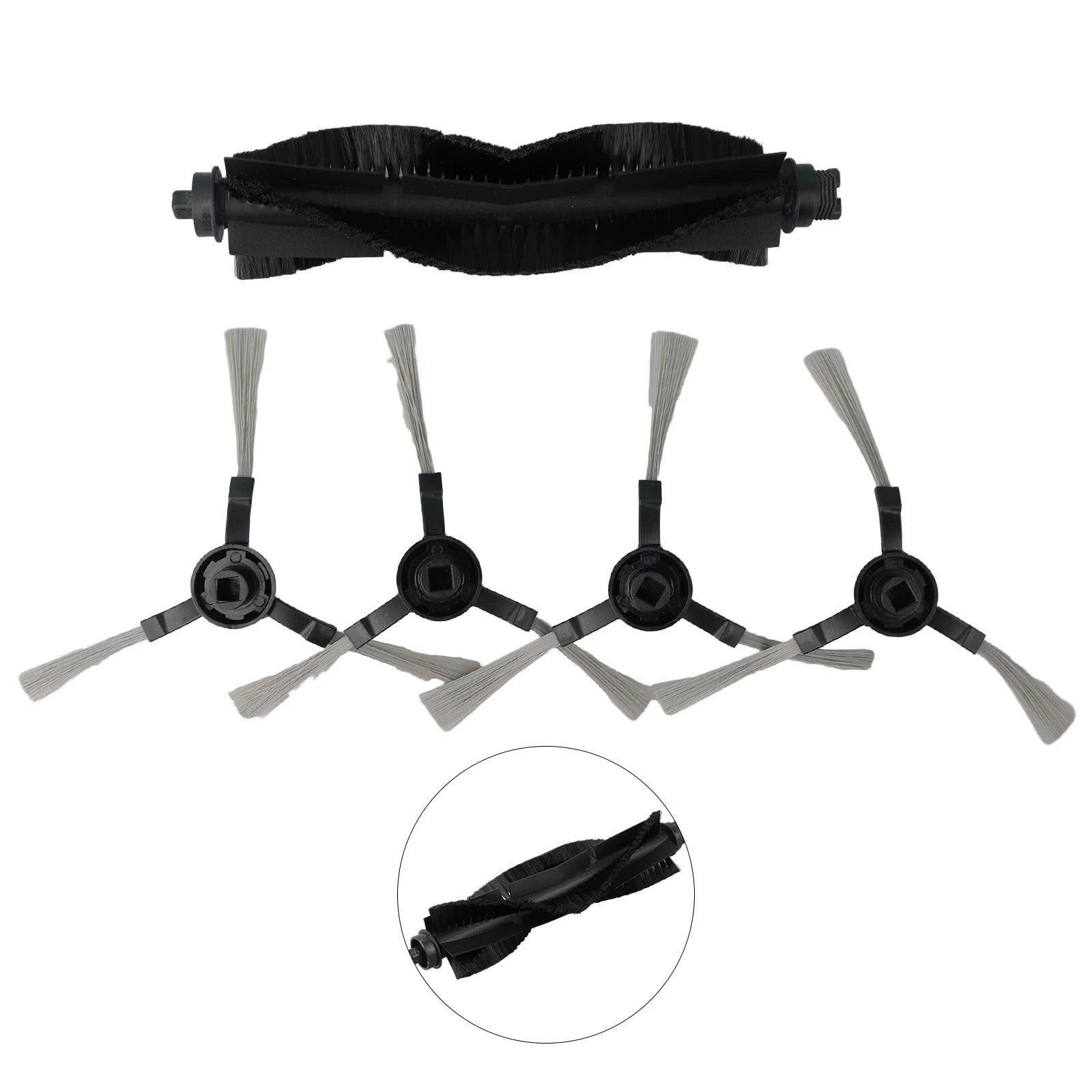 Convenient Installation Of Main Brush And Side Brushes For Wyze Vacuum